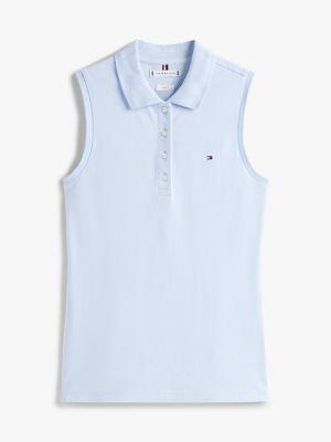 Slim Fit Sleeveless Stretch-Cotton Polo Product Image