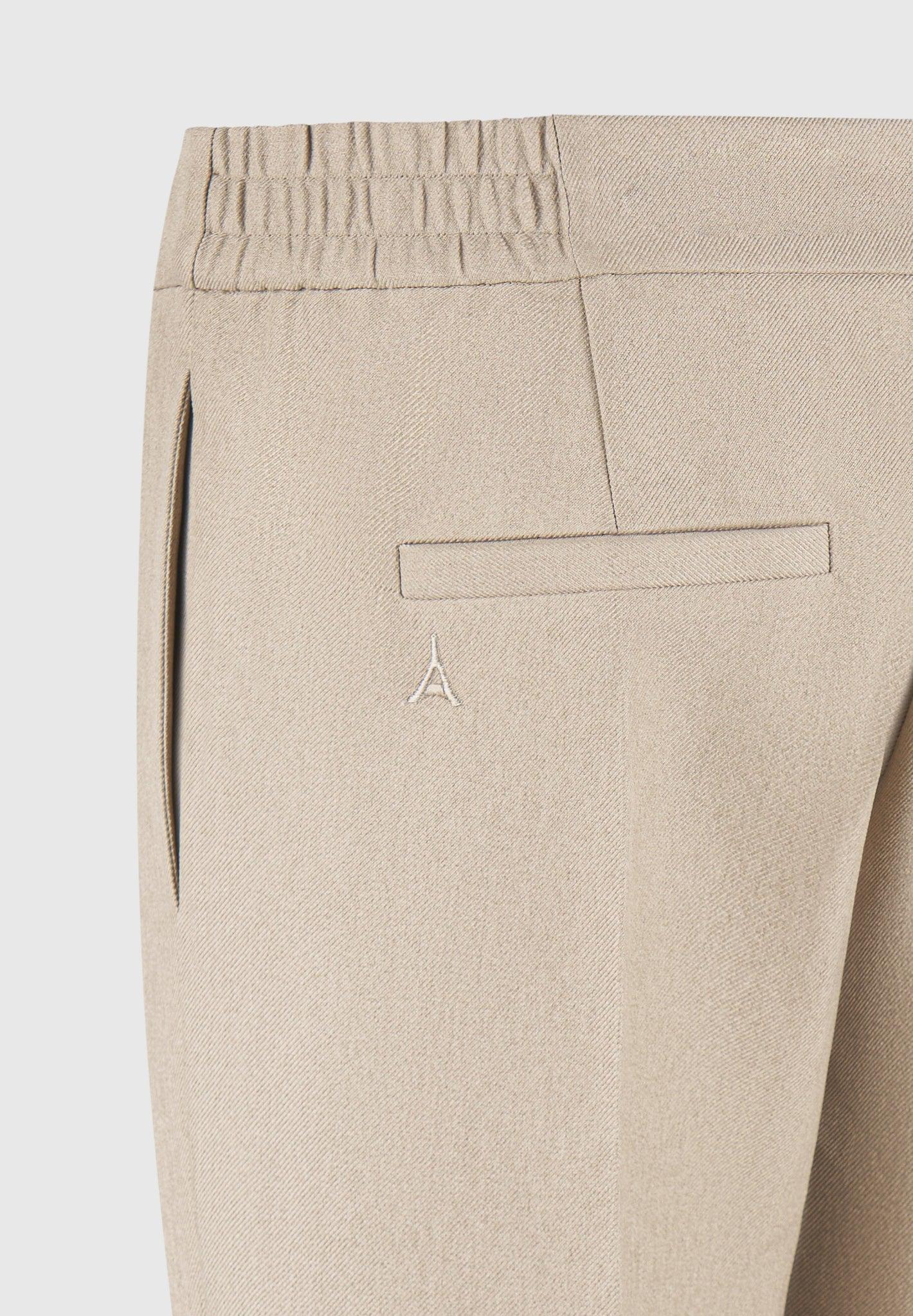 Claude - Slim Fit Tailored Trousers - Beige Male Product Image