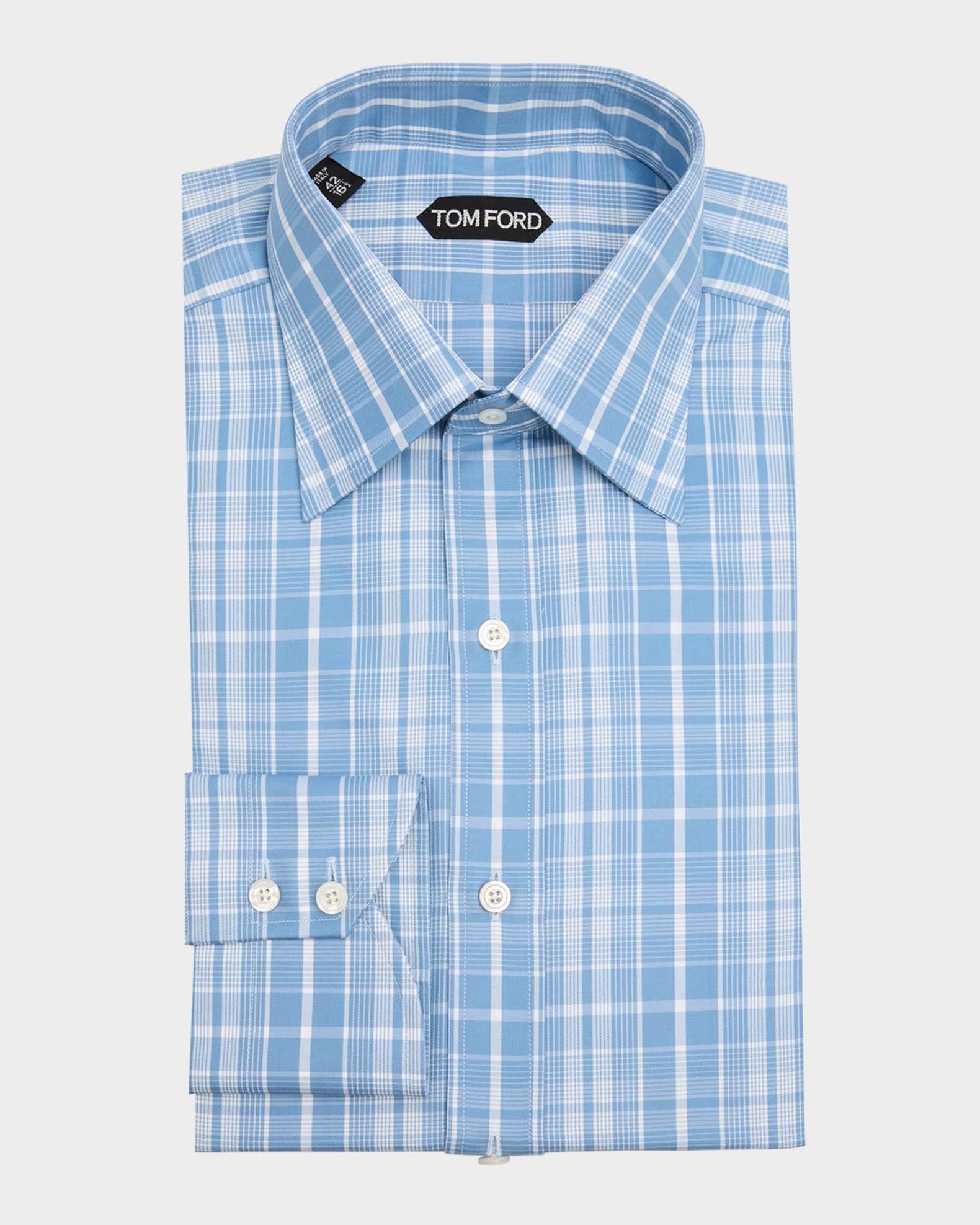 Men's Cotton Twill Slim-Fit Stripe Dress Shirt Product Image