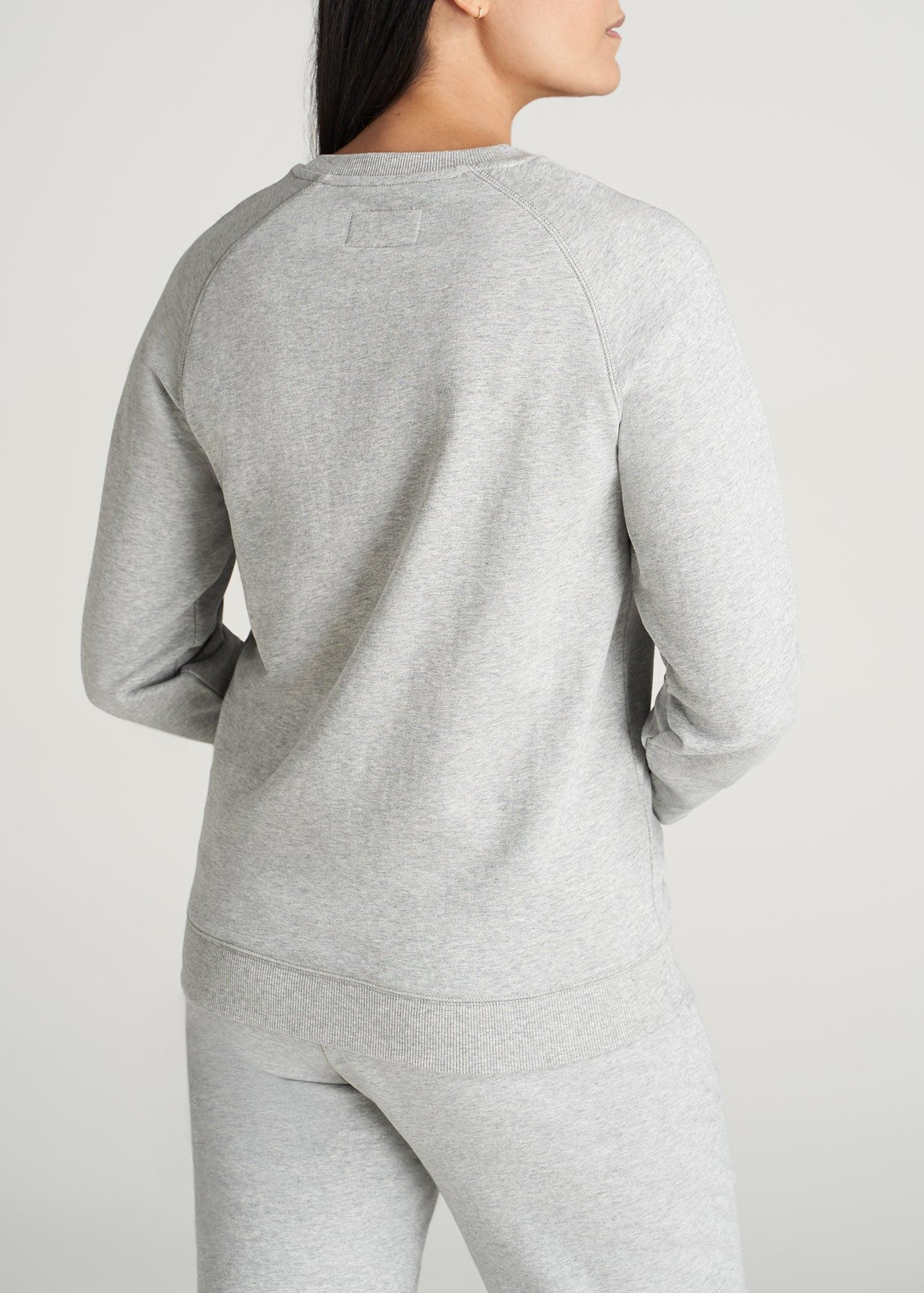 Wearever French Terry Crewneck Sweatshirt for Tall Women in Grey Mix Female Product Image