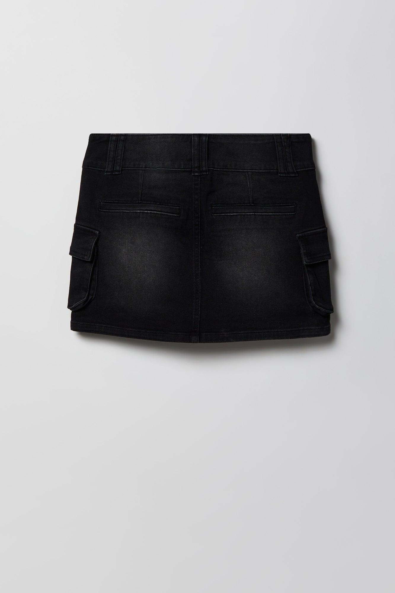 Denim Cargo Mini Skirt Female Product Image