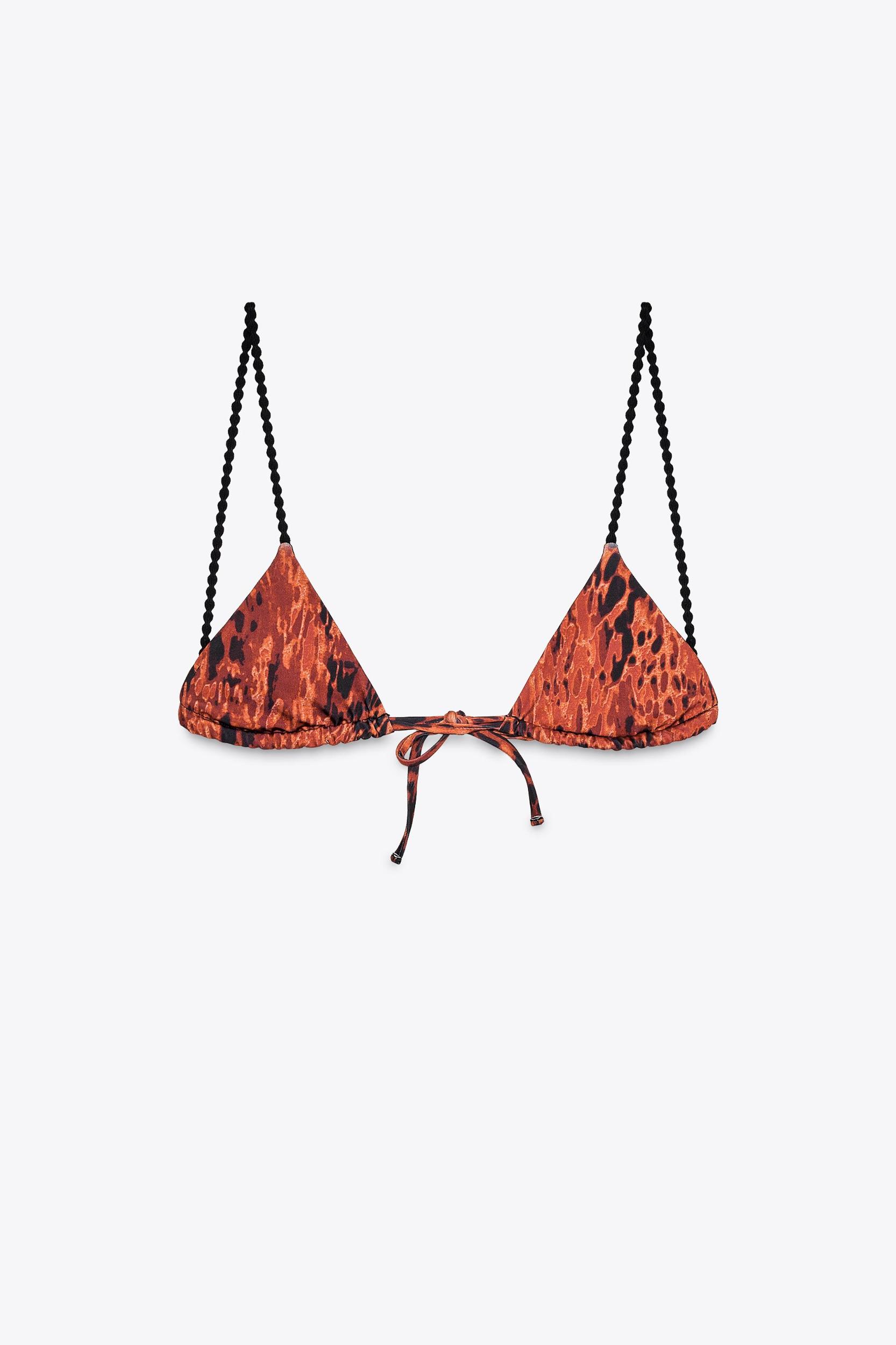 CONTRAST PRINT BIKINI TOP Product Image