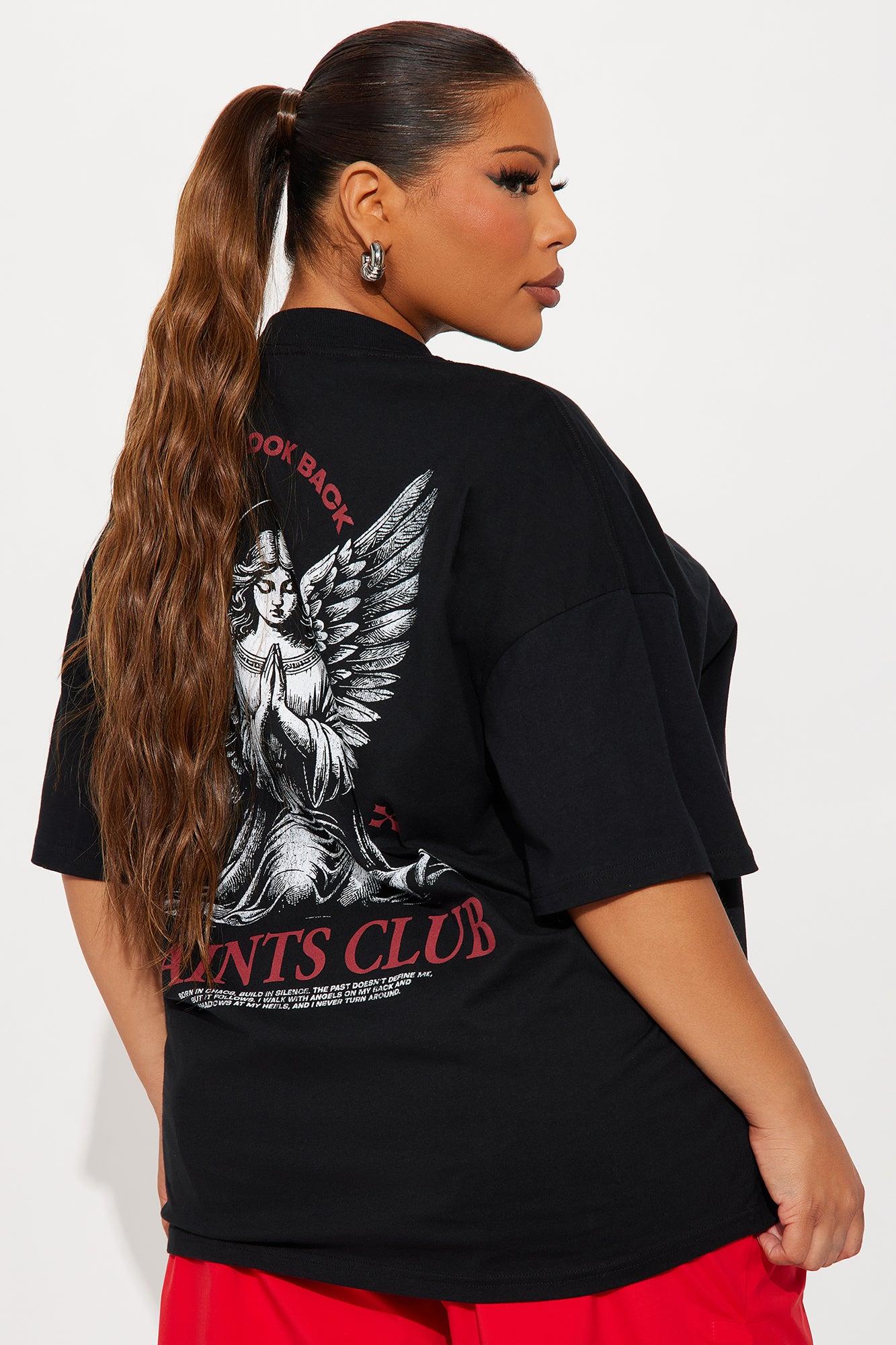 Saints Club Washed Tee - Black Female Product Image