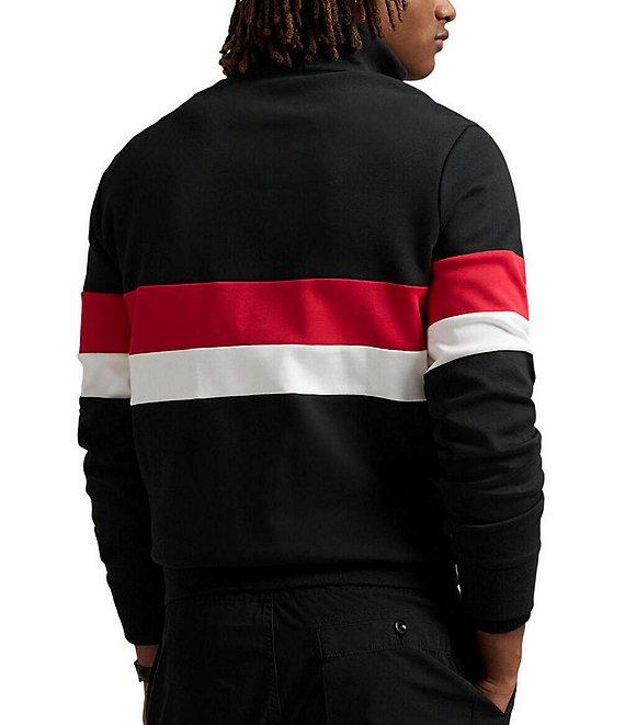 Polo Ralph Lauren Racing Stripe Interlock Quarter-Zip Pullover Product Image