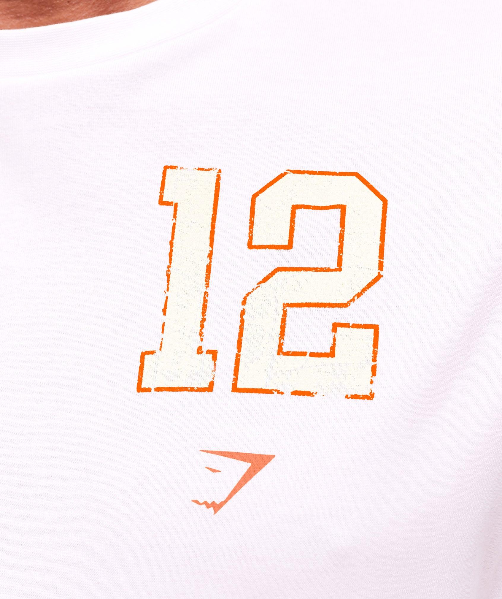 Gymshark Campus T-Shirt - White Male Product Image