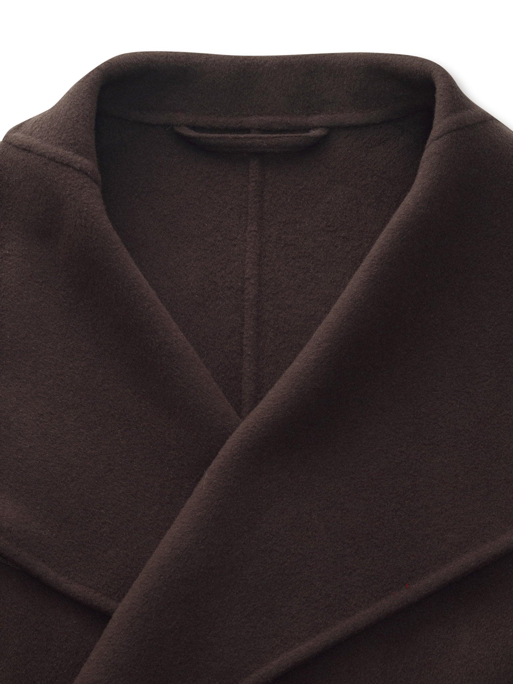Cashmere Wool Blend Convertible Collar Women Wrap Coat Product Image