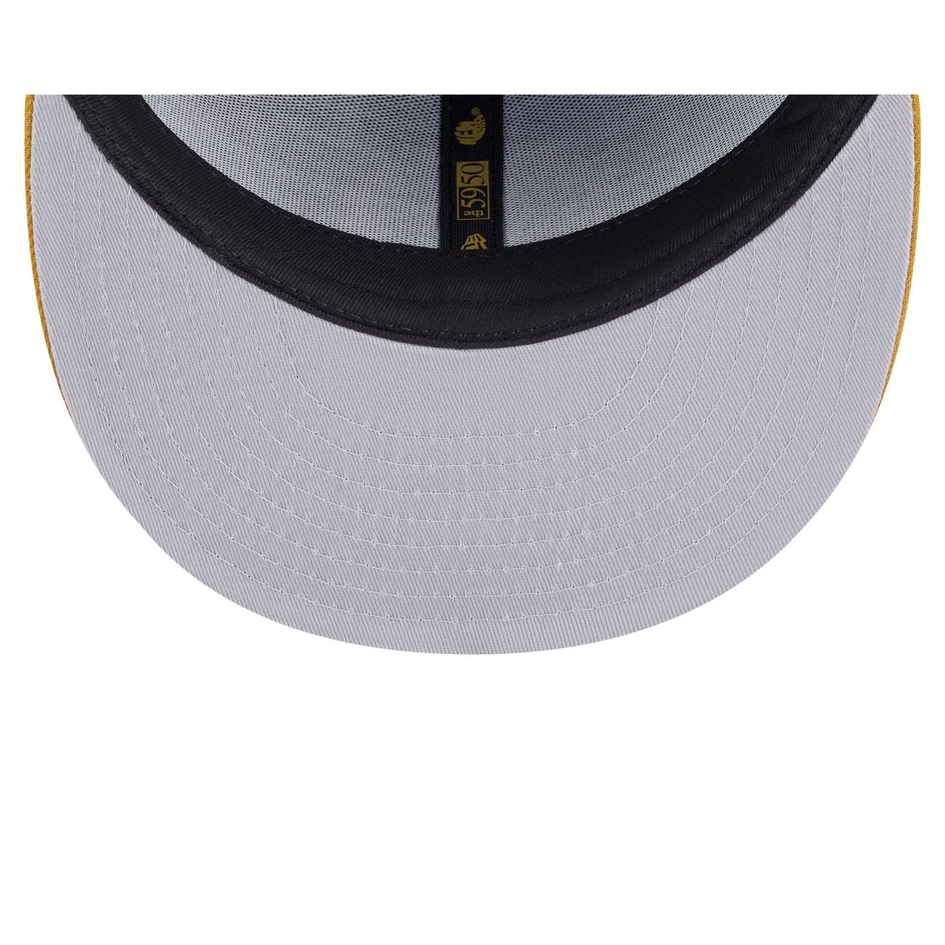 Golden State Warriors Metallic Gold Logo 59FIFTY Fitted Hat Male Product Image