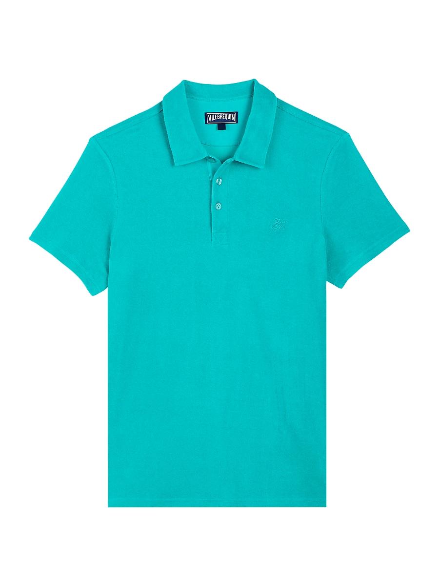 Mens Organic Terry Polo Shirt Product Image