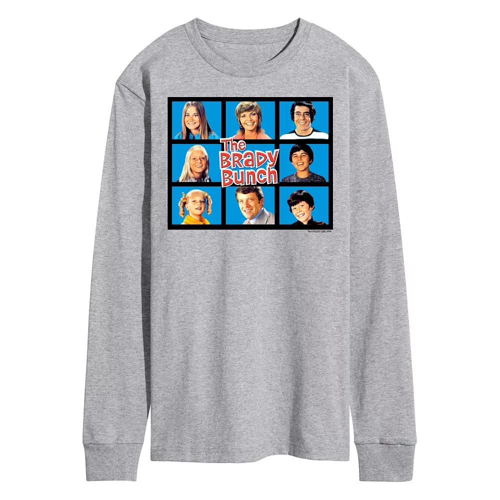 Men's The Brady Bunch Grid Long Sleeve Graphic Tee,  Product Image