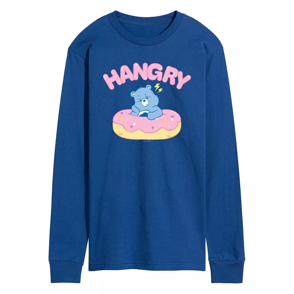 Men's Care Bears Hangry With Donut Long Sleeve Graphic Tee,  Product Image