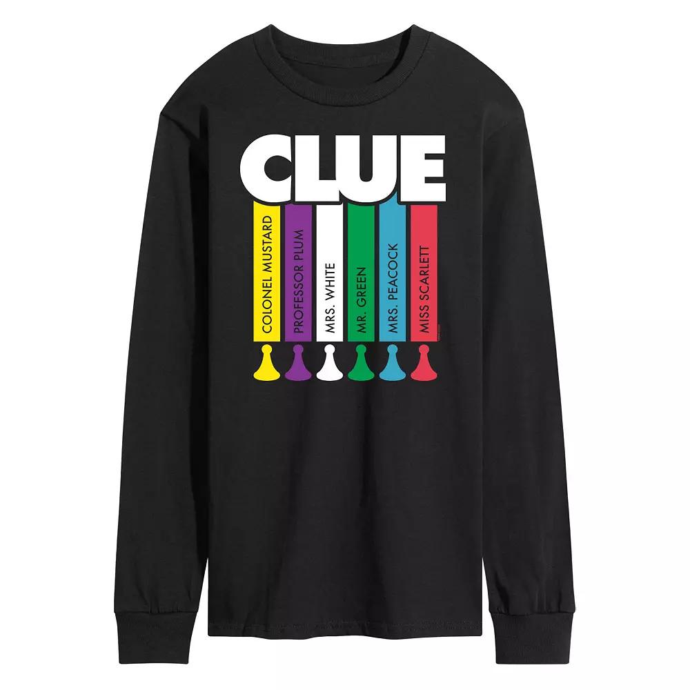Men's Clue Logo Characters Long Sleeve Graphic Tee by Hasbro,  Product Image