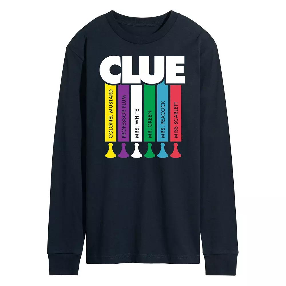 Men's Clue Logo Characters Long Sleeve Graphic Tee by Hasbro,  Product Image