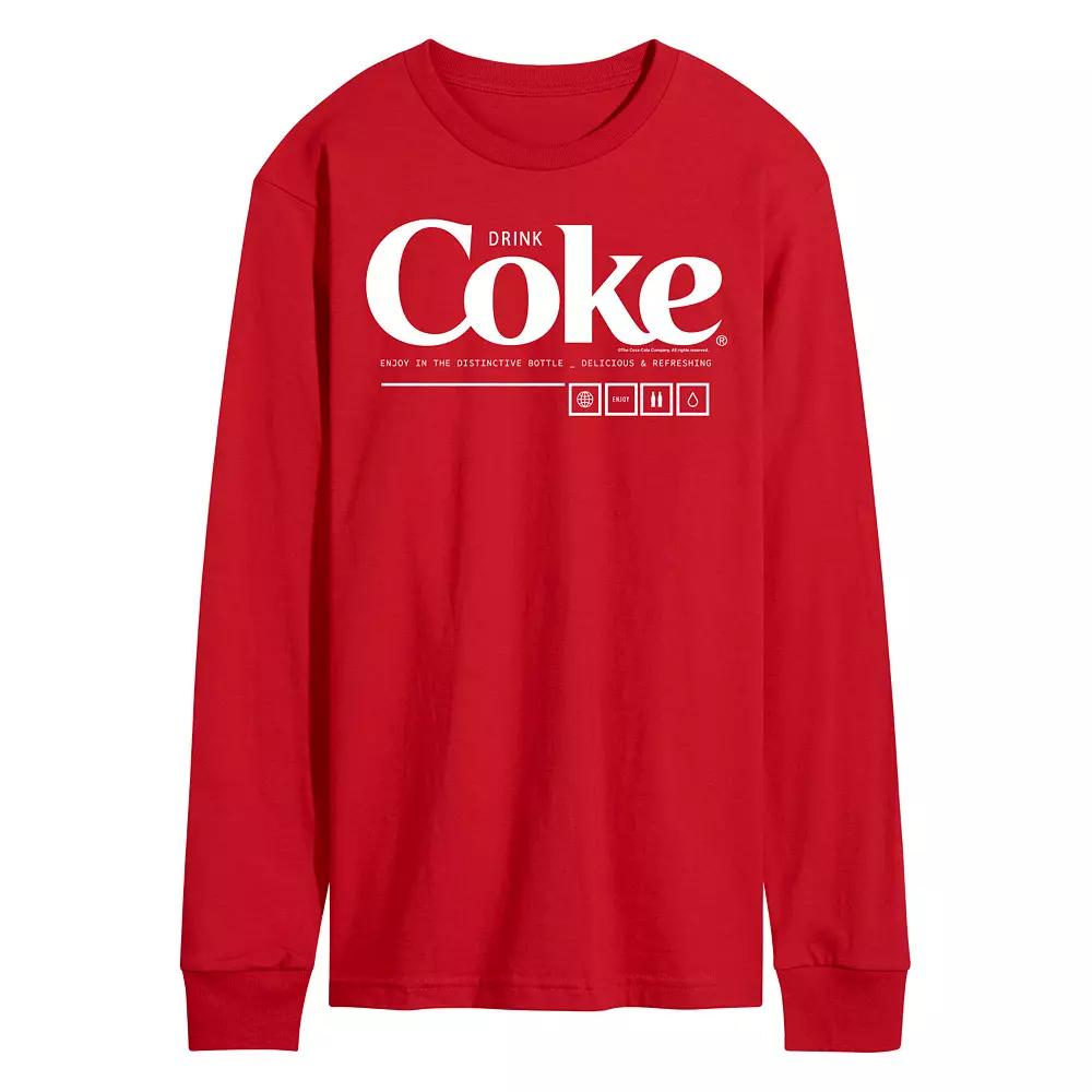 Men's Coca-Cola Drink Coke Enjoy Long Sleeve Graphic Tee,  Product Image