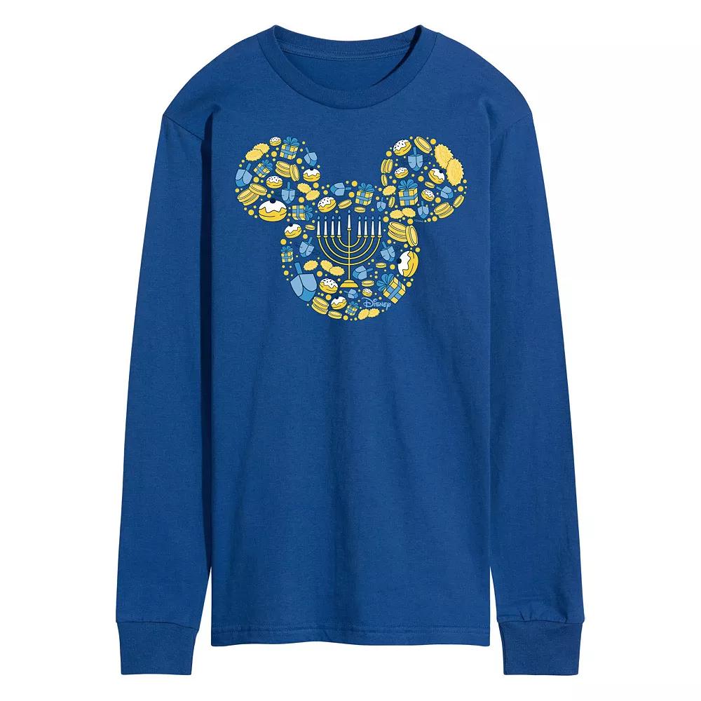 Disney's Mickey Mouse Men's Hanukkah Long Sleeve Graphic Tee,  Product Image
