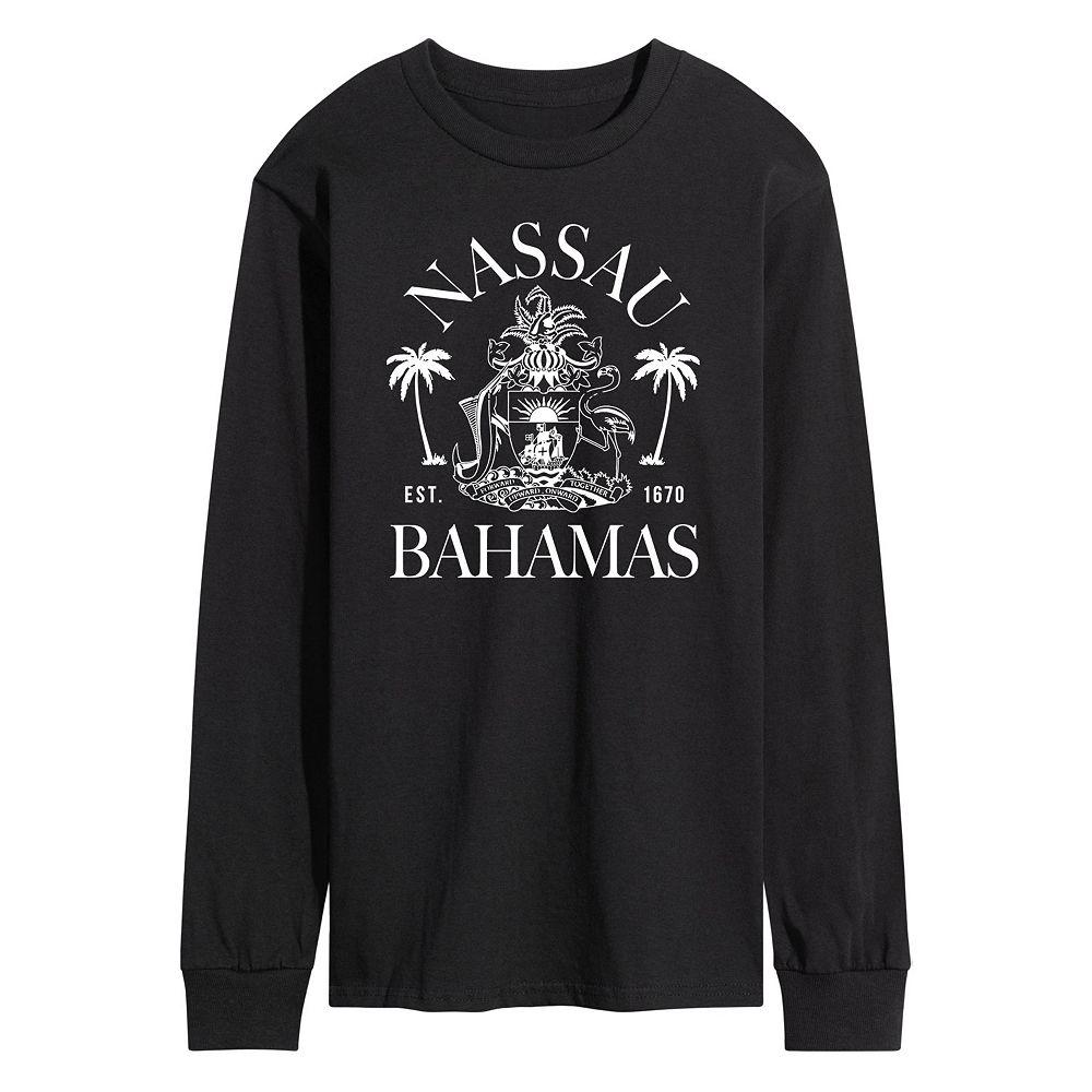 Men's Nassau Bahamas Crest Long Sleeve Graphic Tee,  Product Image