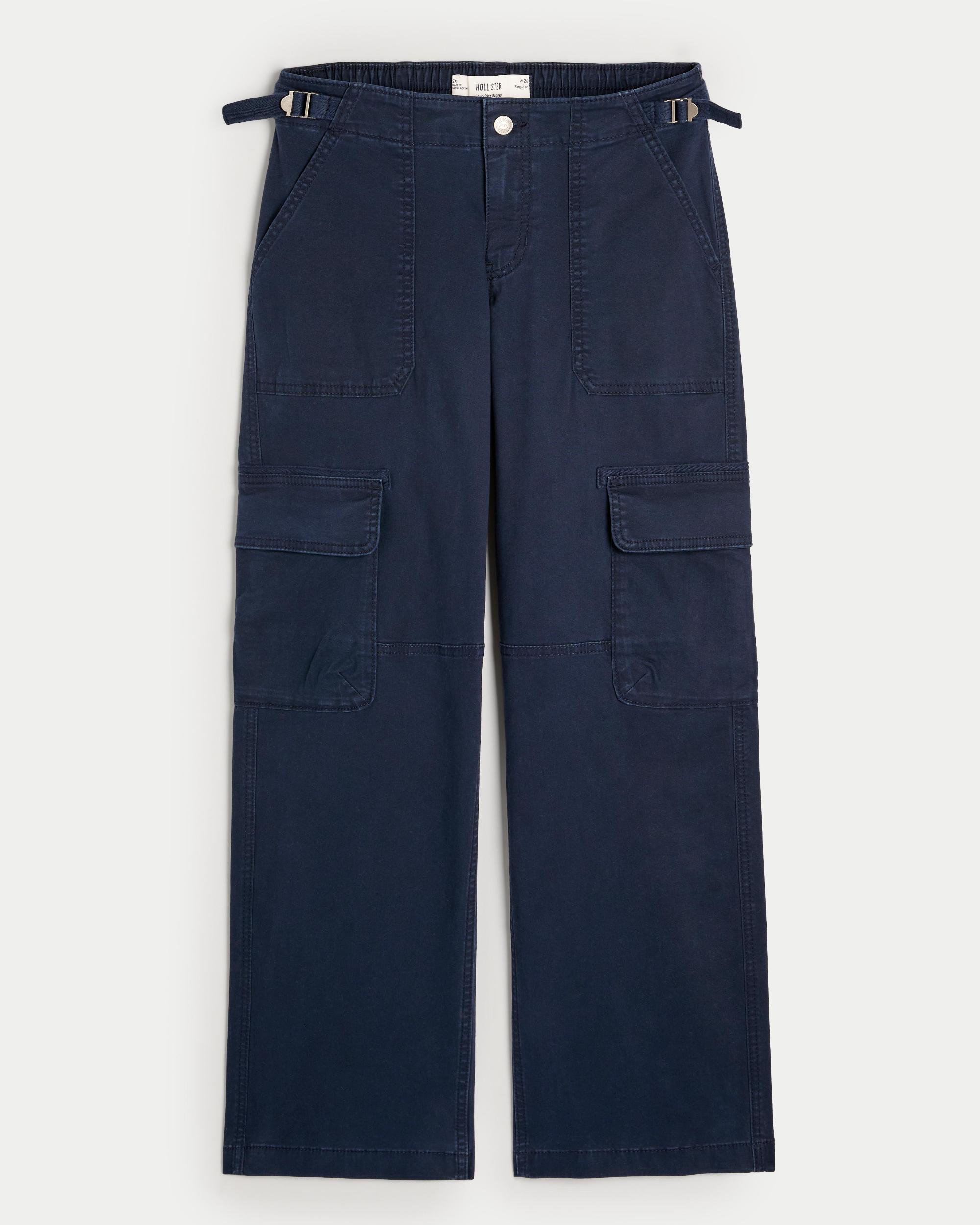 Low-Rise Baggy Cargo Pants Product Image