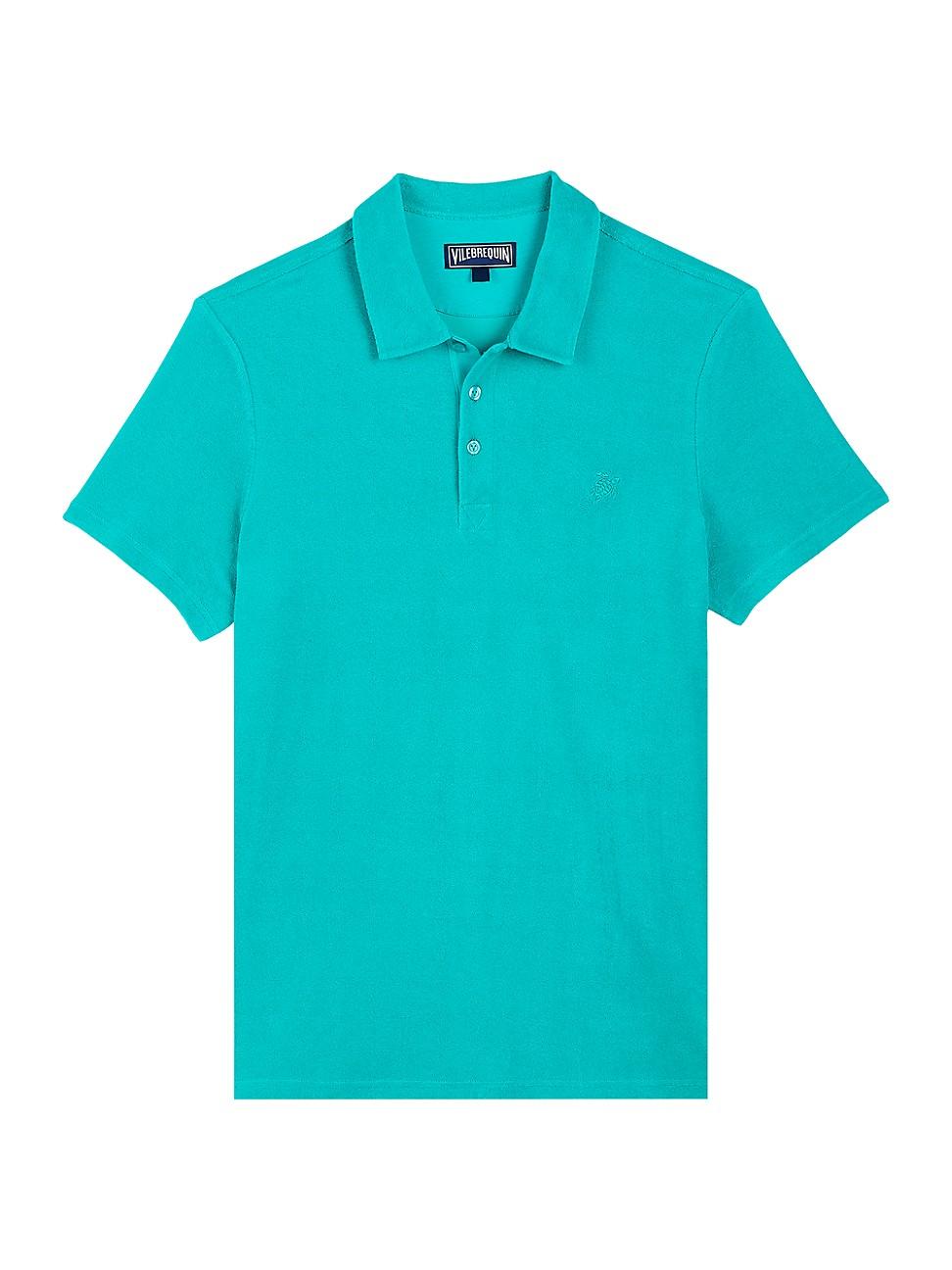 Mens Organic Terry Polo Shirt Product Image
