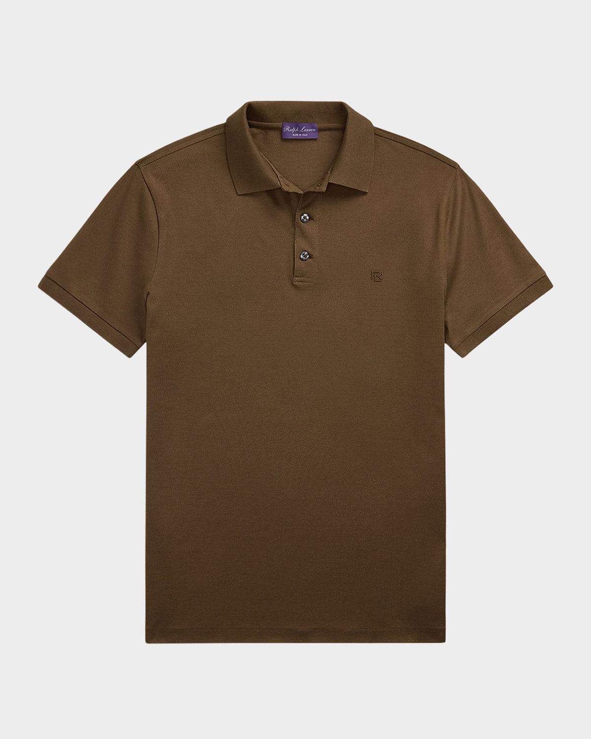 Mens Custom Slim-Fit Pique Polo Shirt Product Image