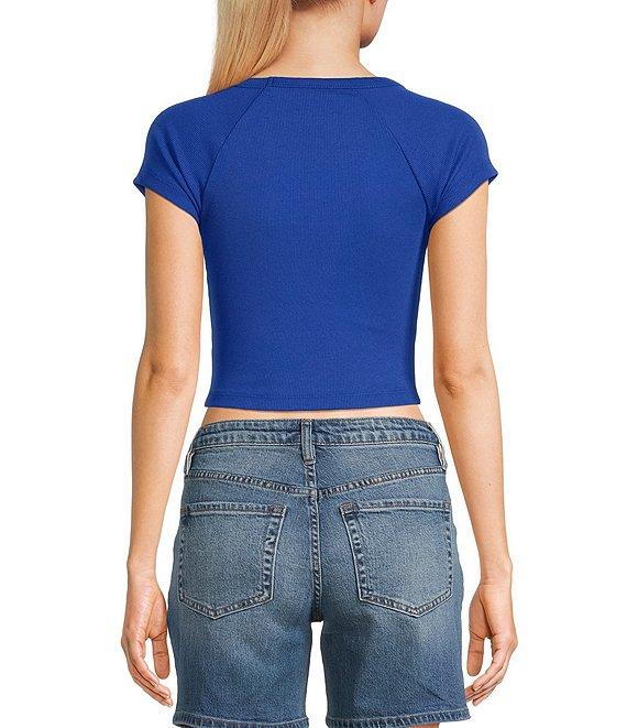 Roxy Slow Dive Raglan Sleeve Cropped T-Shirt Product Image