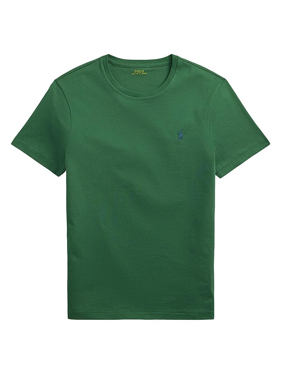 Mens Custom-Slim-Fit Jersey Crewneck T-Shirt Product Image