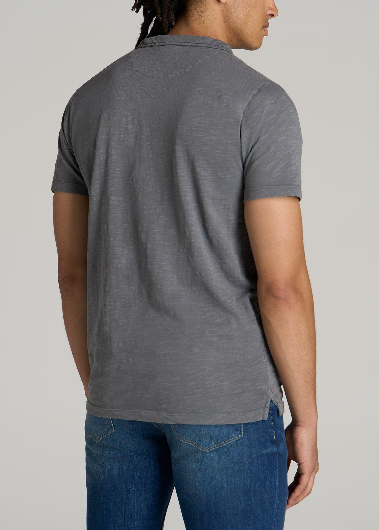 Slub Polo Shirt for Tall Men in Slate Male Product Image