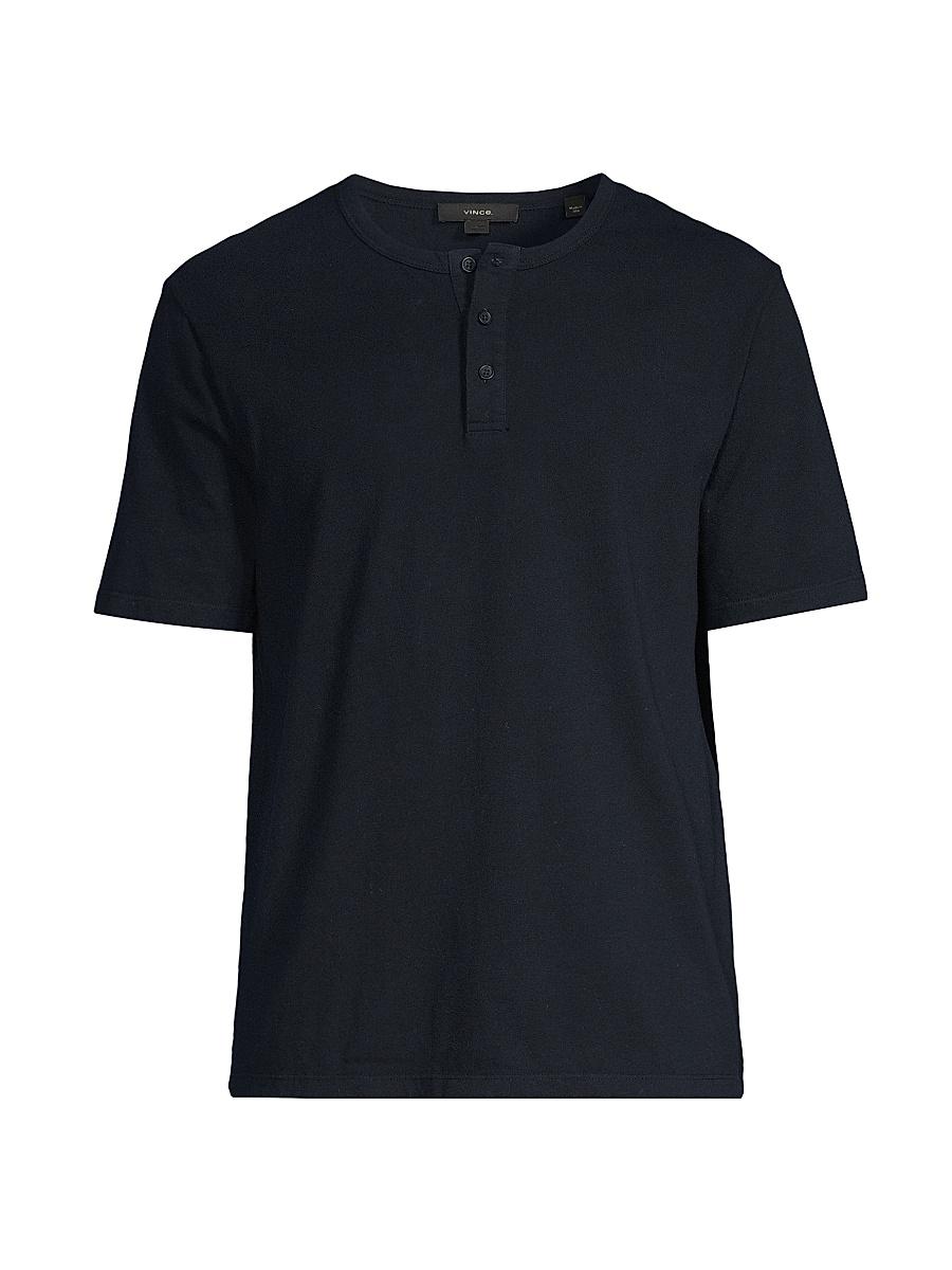Mens Garment-Dyed Cotton Henley Product Image