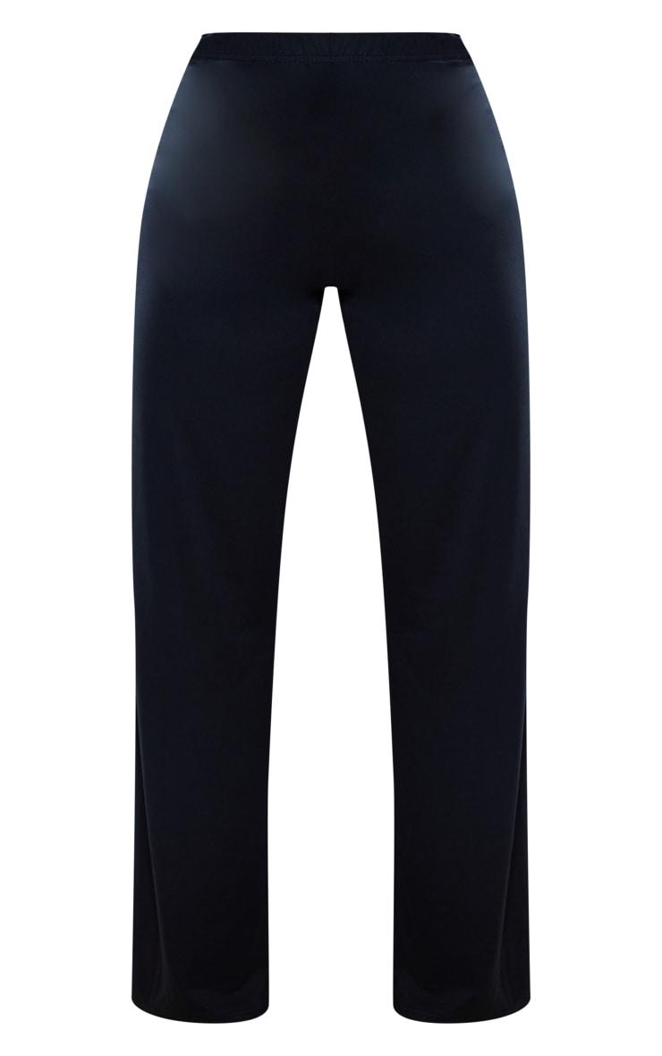 Black Soft Jersey Wide Leg Pajama Pants Product Image