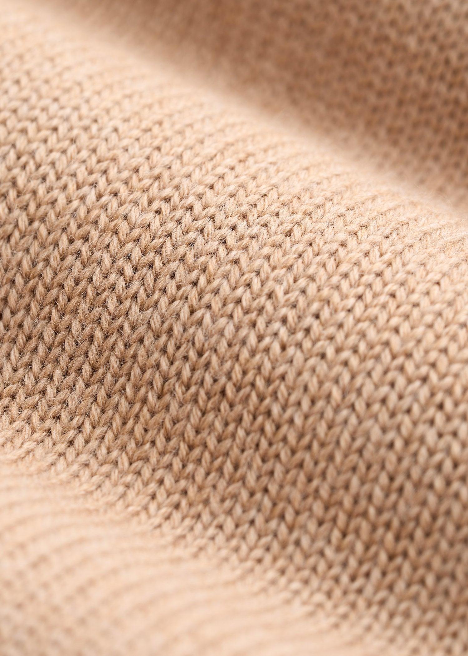 Chunky Merino Quarter-Zip Sweater for Tall Men in Oat Product Image