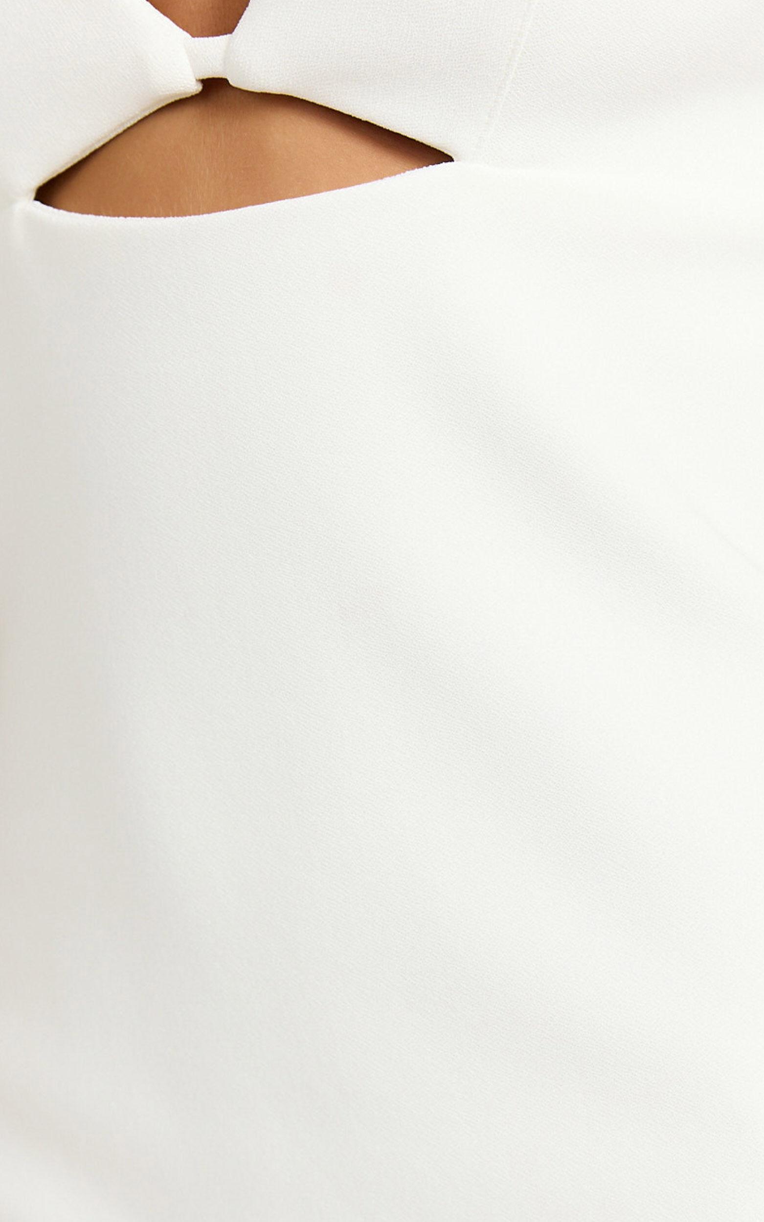 Teagan Mini Dress - Cut Out Low Back Bodycon Dress in White Product Image