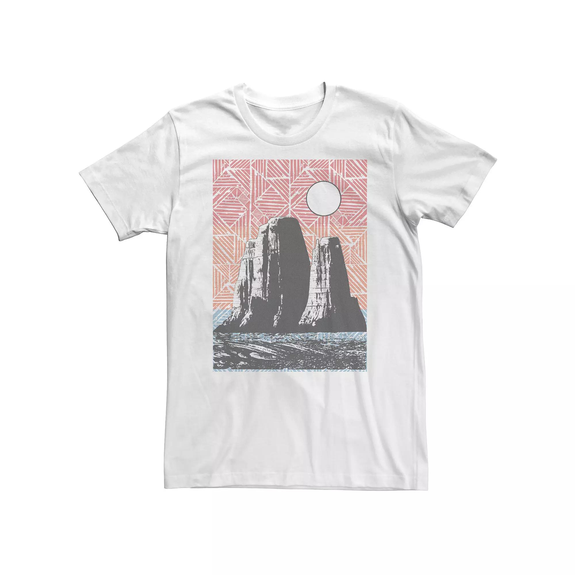 Big & Tall Mesa Mountain Geometric Background Portrait Tee, Boy's,  Product Image