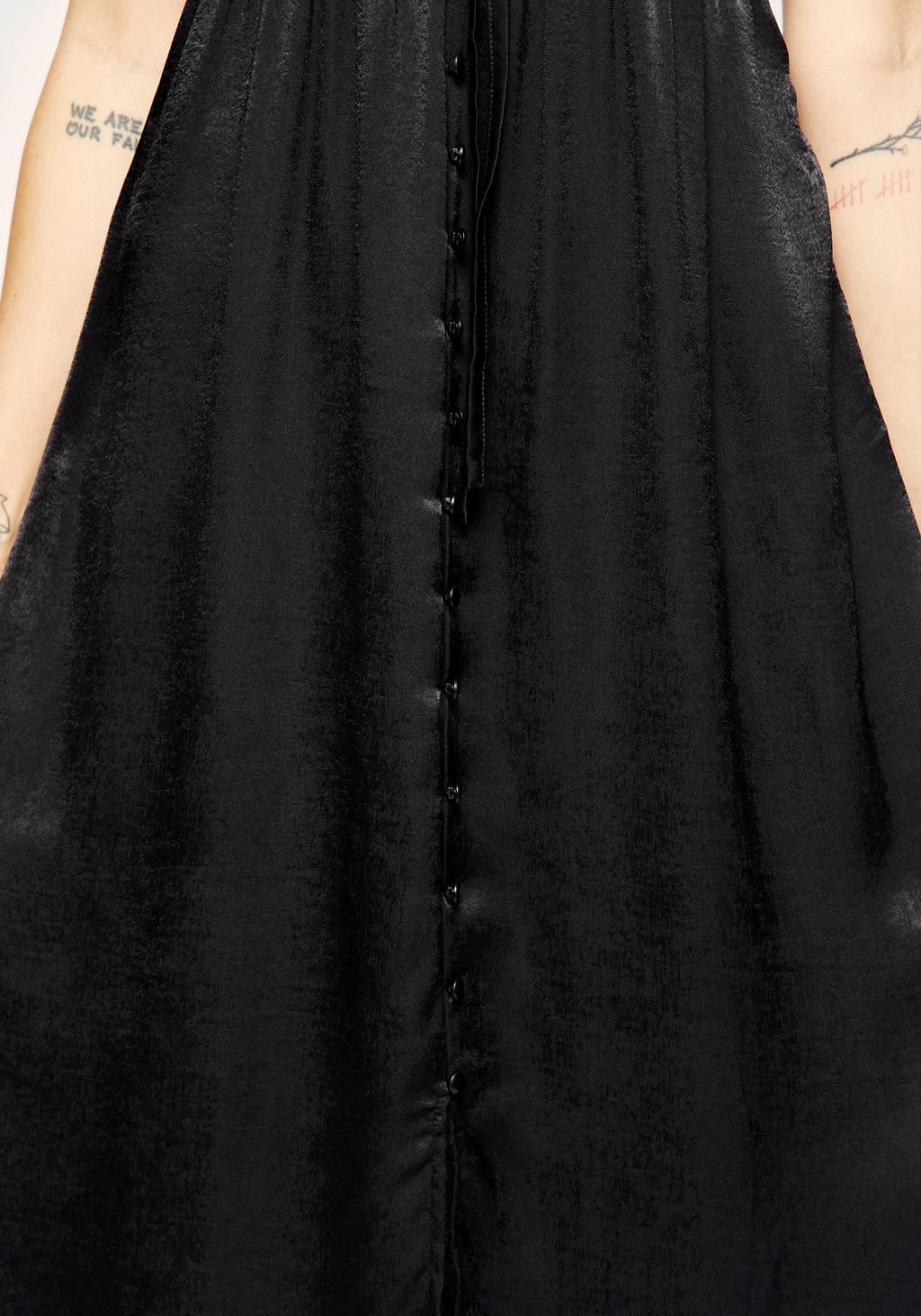 Conjure Satin Lace Trim Cami Midi Dress Product Image