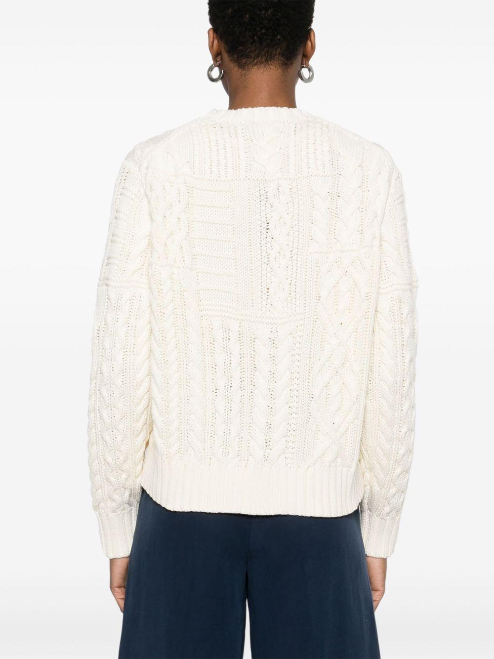 aran-knit flag sweater  Product Image