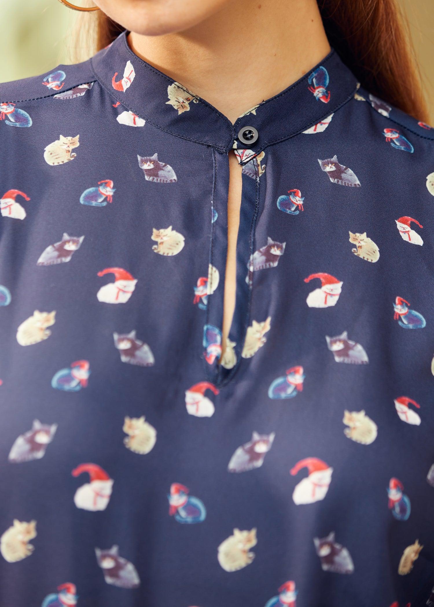 Vintage Vogue Puff Shoulder Blouse (Final Sale) Product Image