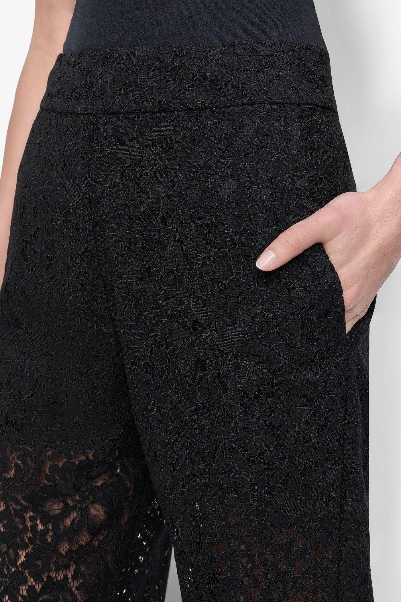 CROPPED LACE STRAIGHT LEG TROUSER Product Image
