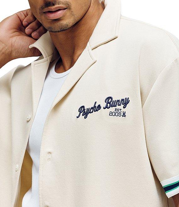 Psycho Bunny Basil Taped Short Sleeve Woven Camp Shirt Product Image