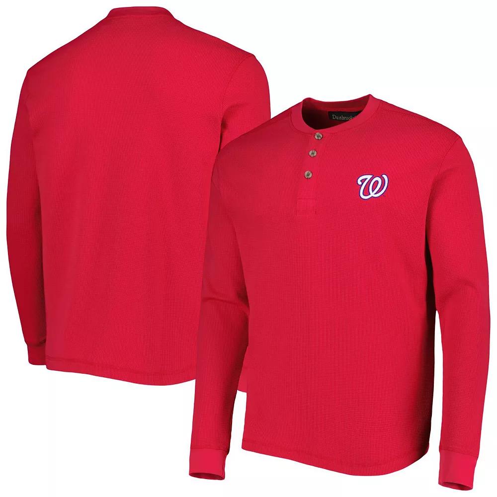 Men's Dunbrooke Washington Nationals Red Maverick Long Sleeve T-Shirt,  Product Image