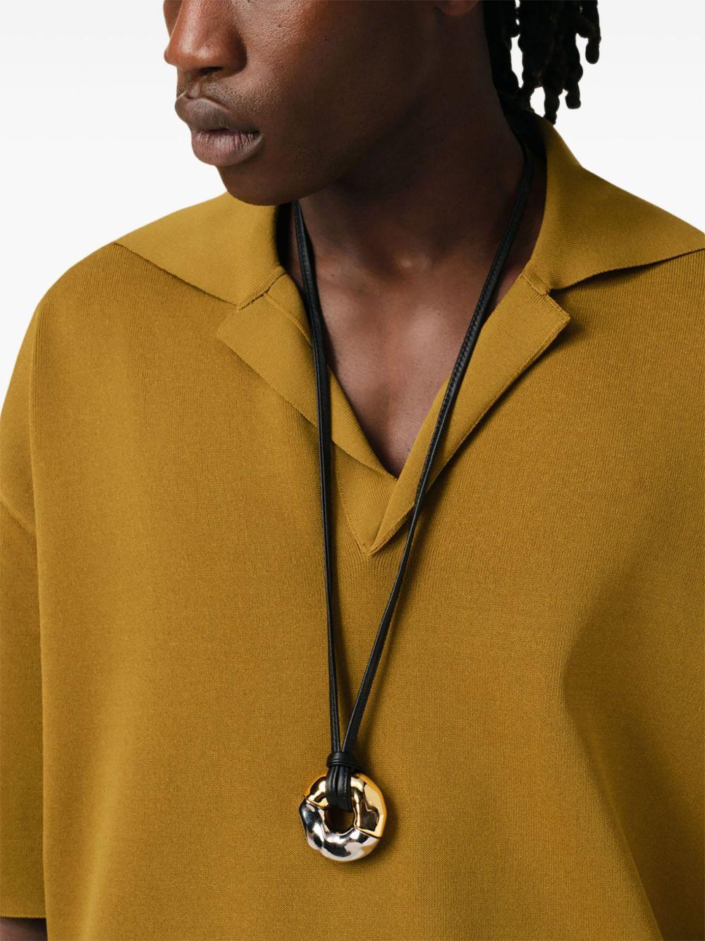 fine-knit polo shirt Product Image