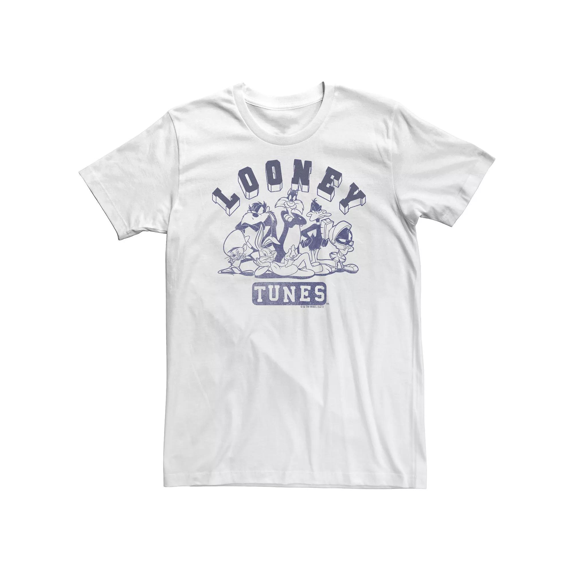 Big & Tall Looney Tunes Varsity Characters Group Shot Tee, Men's,  Product Image