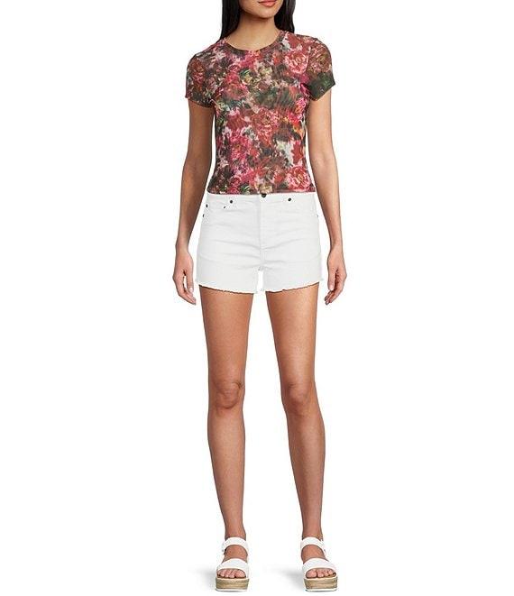 Stevie by Steve Madden Printed Mesh Crew Neck Short Sleeve T-Shirt Product Image