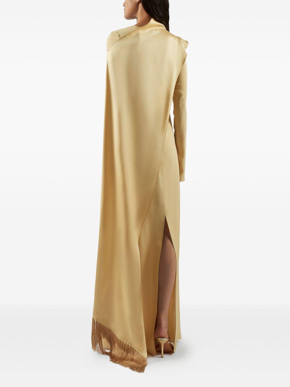 Mounia draped fringe maxi dress Product Image