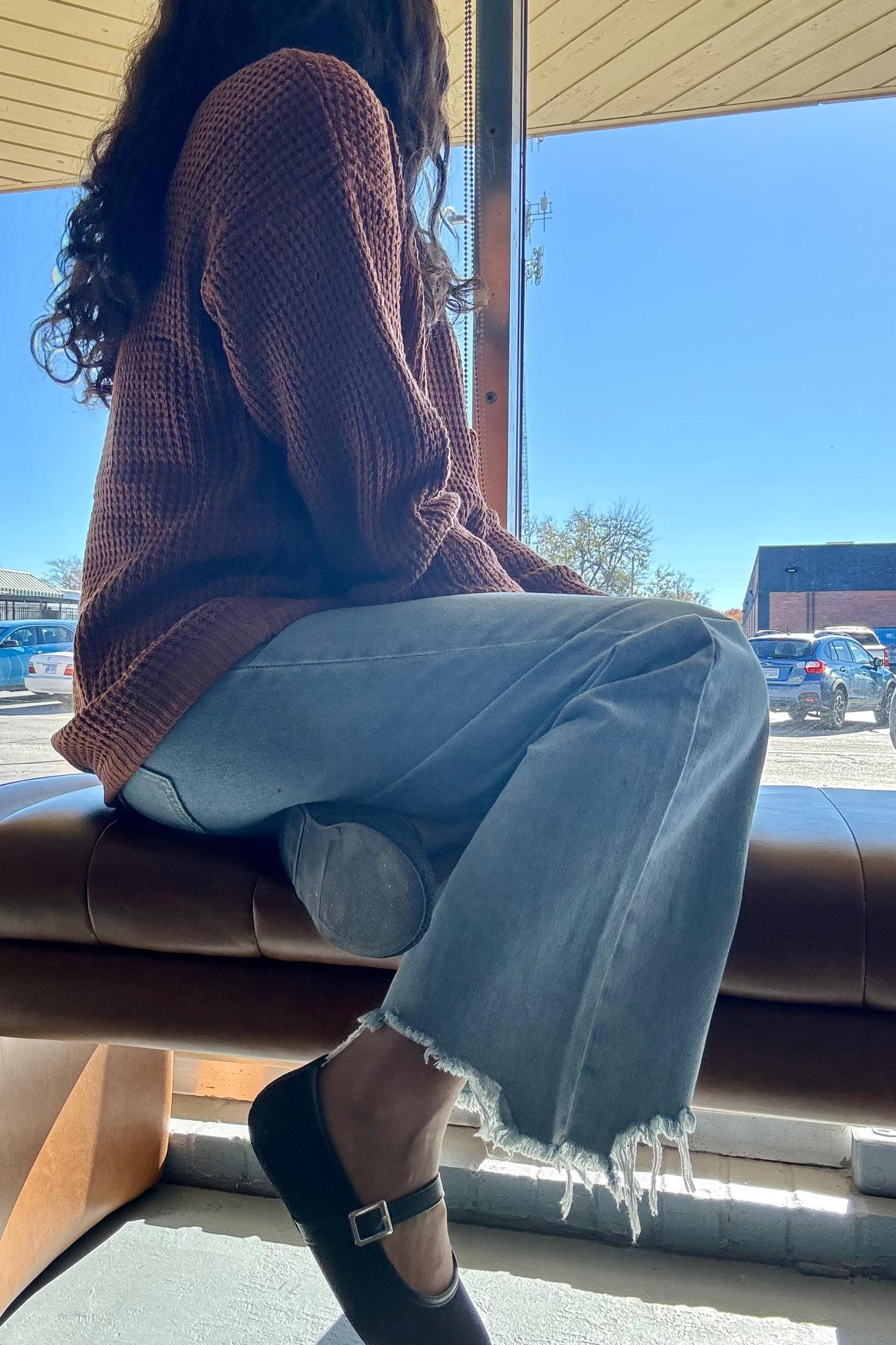 TRENDY WIDE LEG STRAIGHT LEG JEANS Product Image