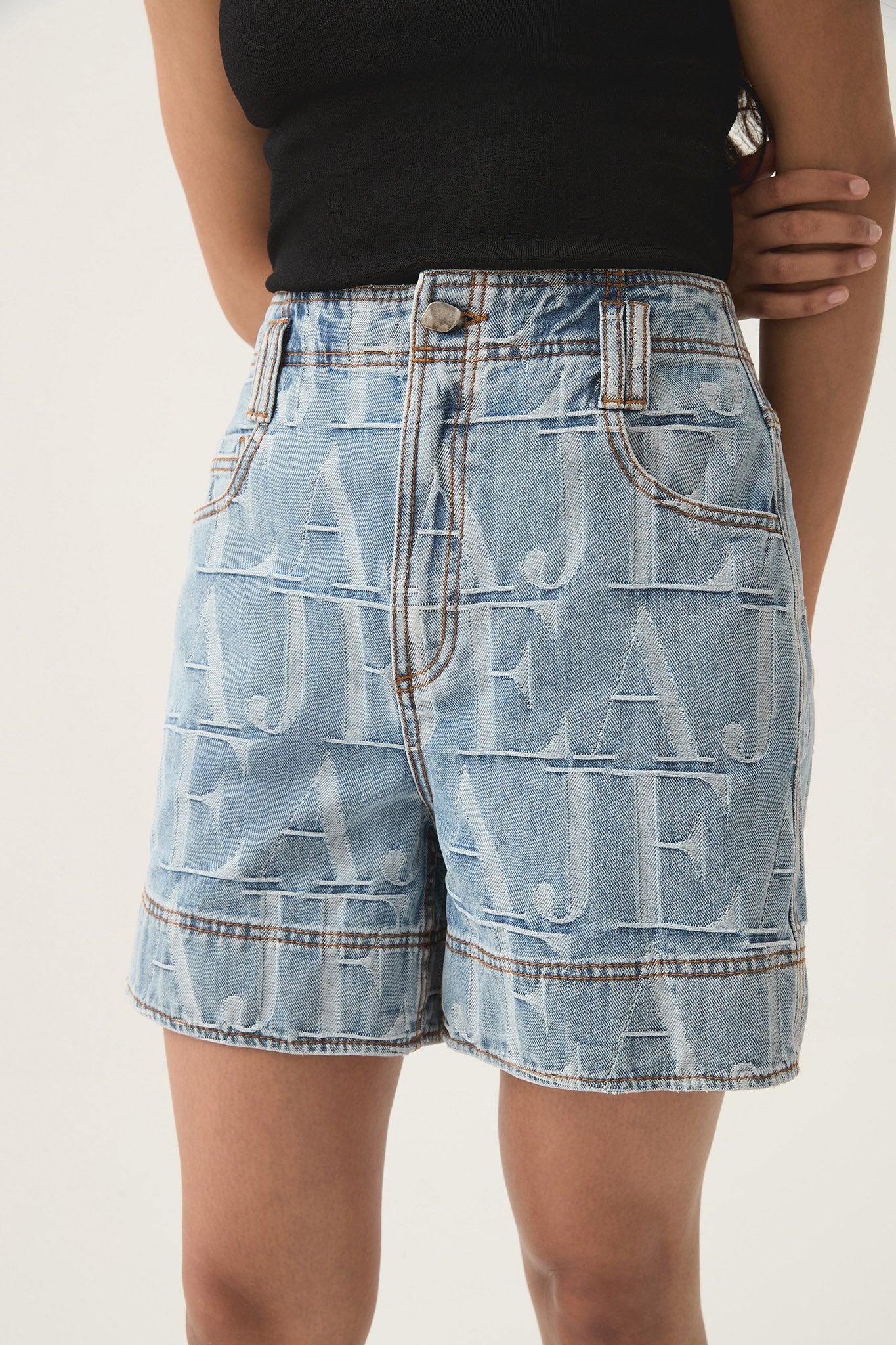 Nostalgia Jacquard Denim Short Product Image