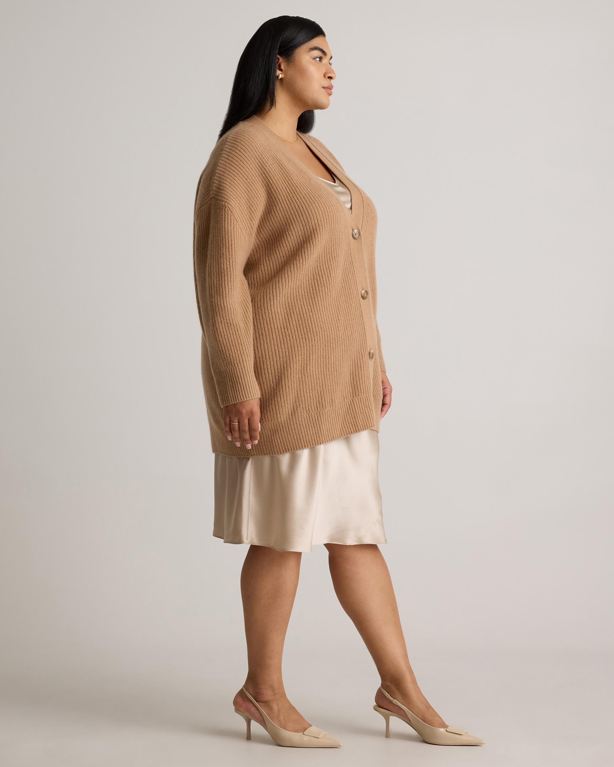 Quince | Women's Mongolian Cashmere Oversized Boyfriend Cardigan Sweater Product Image