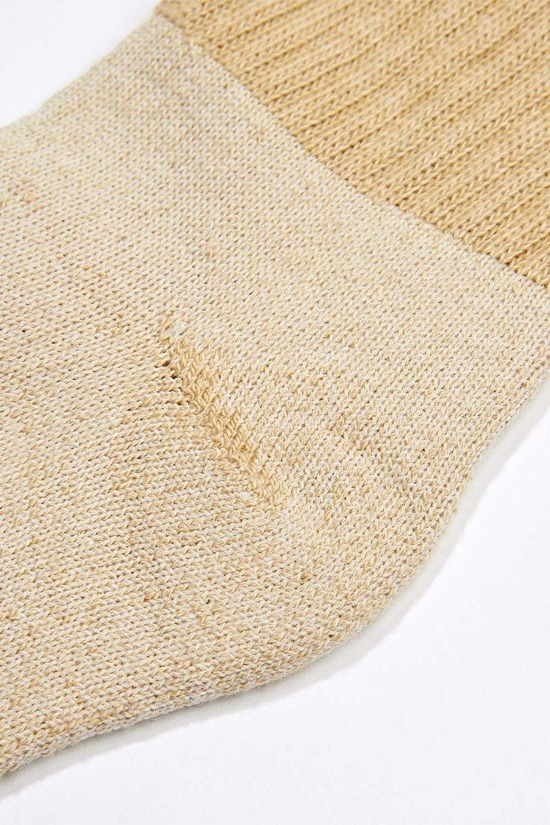 Women's 6 Pack Organic Cotton Socks Tan-Green Crew Product Image