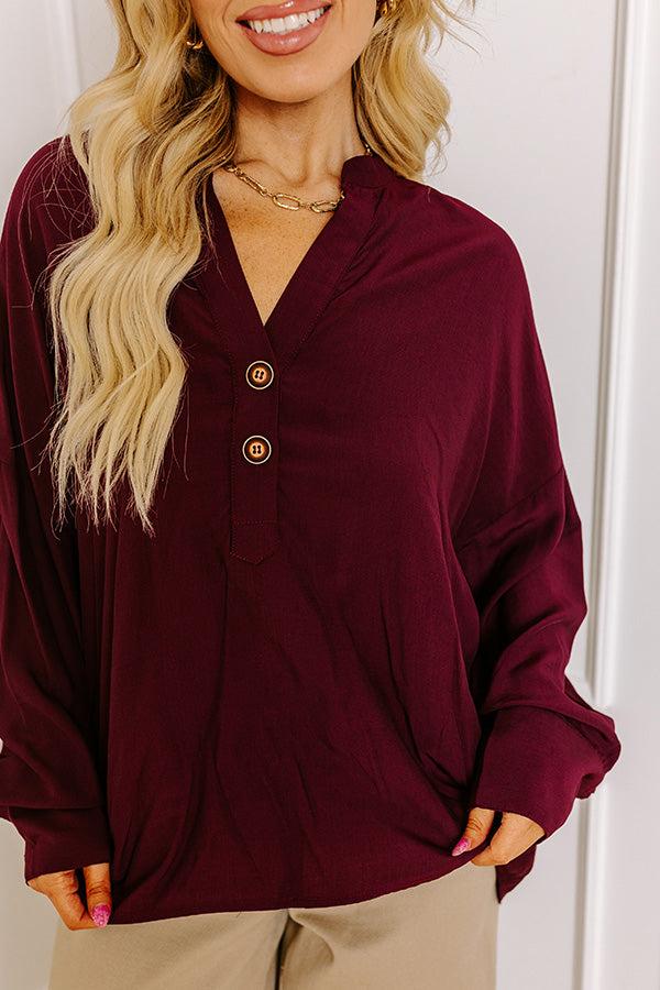 Balcony Nights Shift Top In Windsor Wine Curves Product Image