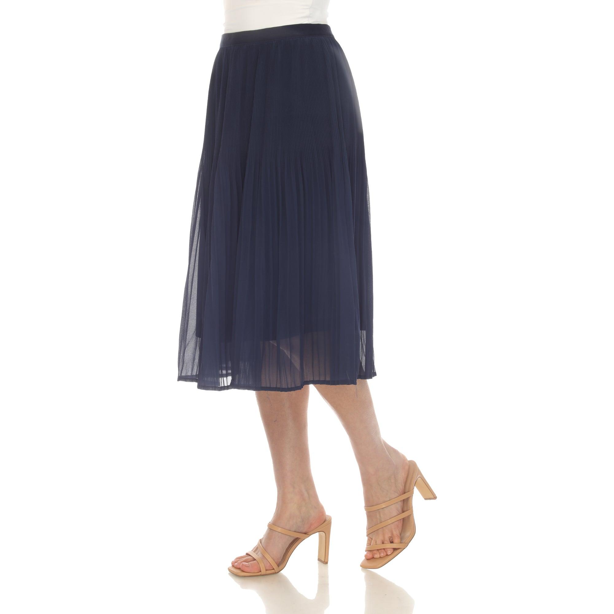 Women's Chiffon Pleated Midi Skirt Female Product Image