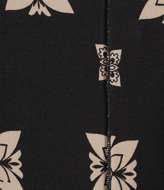 JOHNNY WAS The Janie Favorite Short Sleeve Seamed Mock Neck Printed Midi Dress Product Image