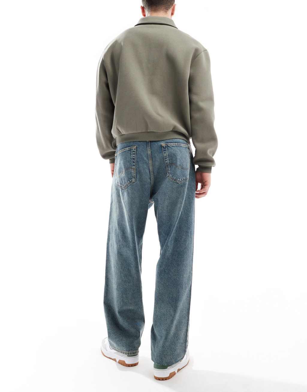 Jack & Jones ron skater jeans in vintage blue wash Product Image