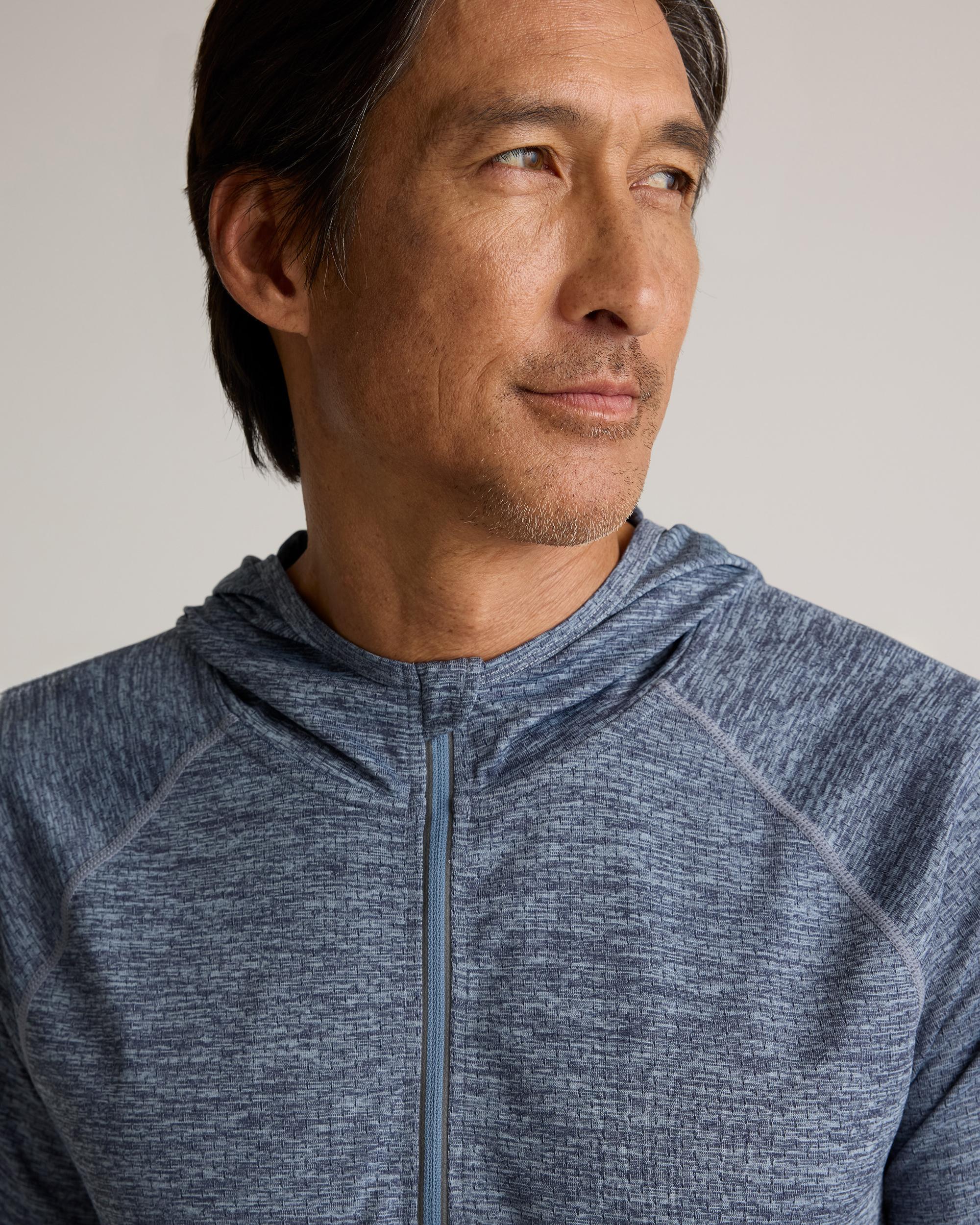 Quince | Men's Mesh Performance Training Quarter Zip Hoodie Recycled Polyester Product Image