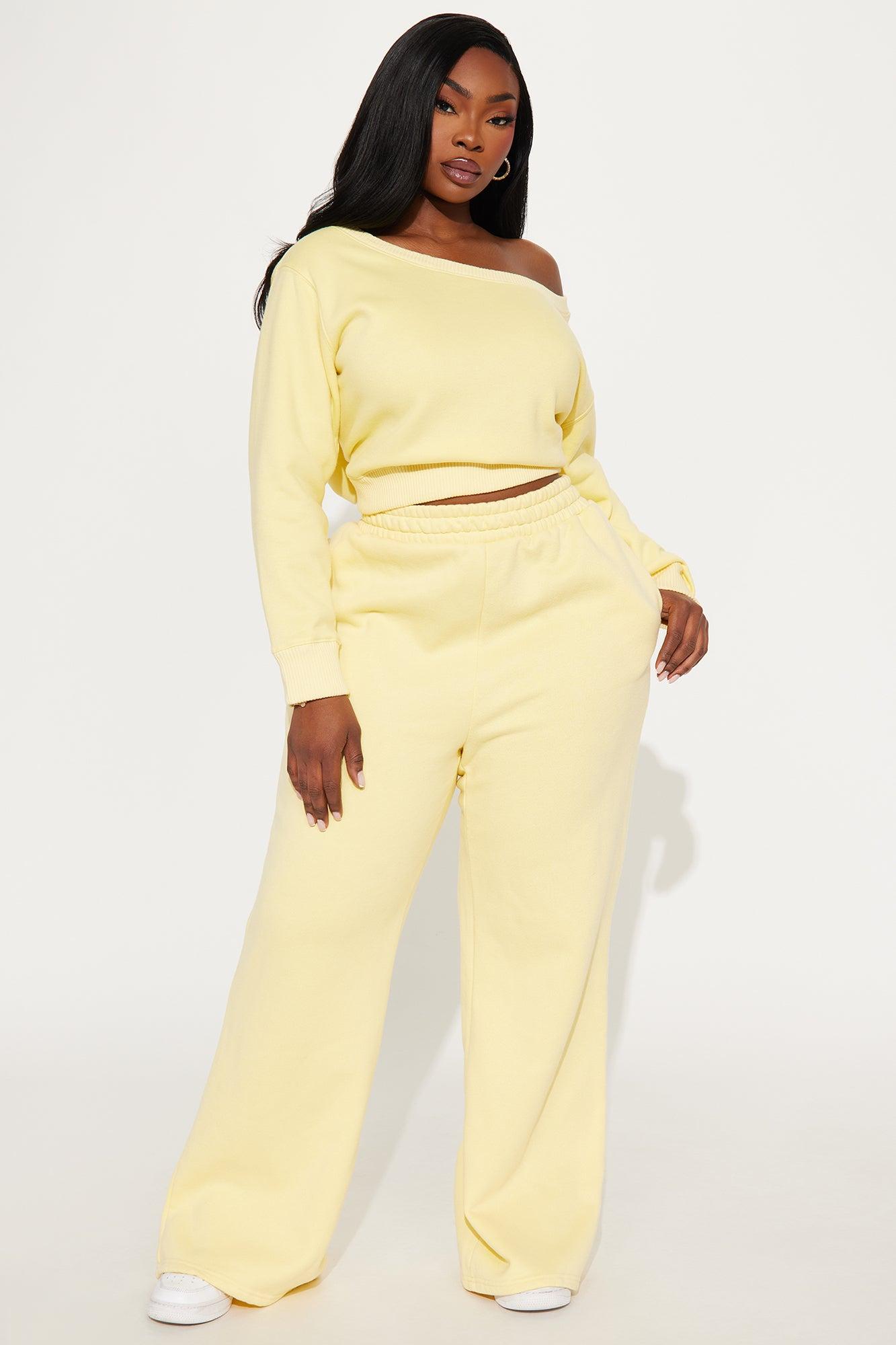 Sammie Fleece Pant Set - Yellow Product Image